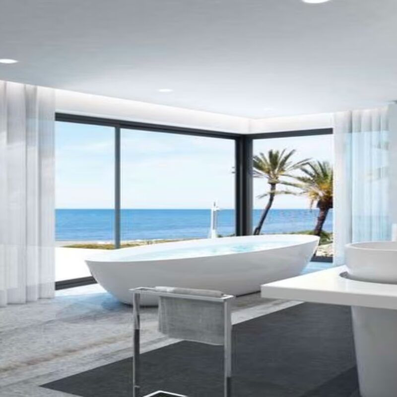 baño con vistas en estepona mansion