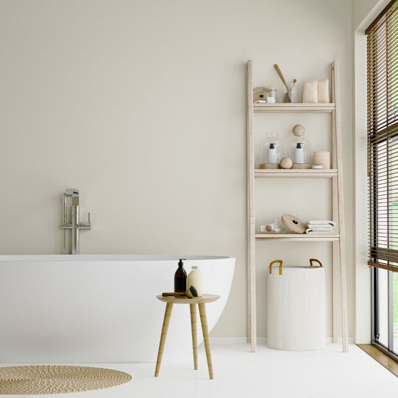 estantería escalera baño