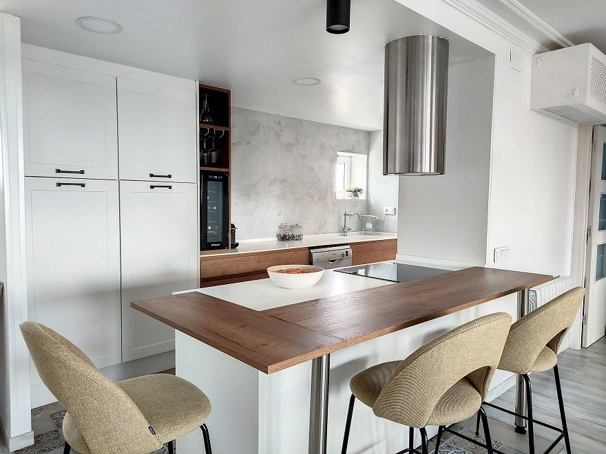 cocina abierta al salón