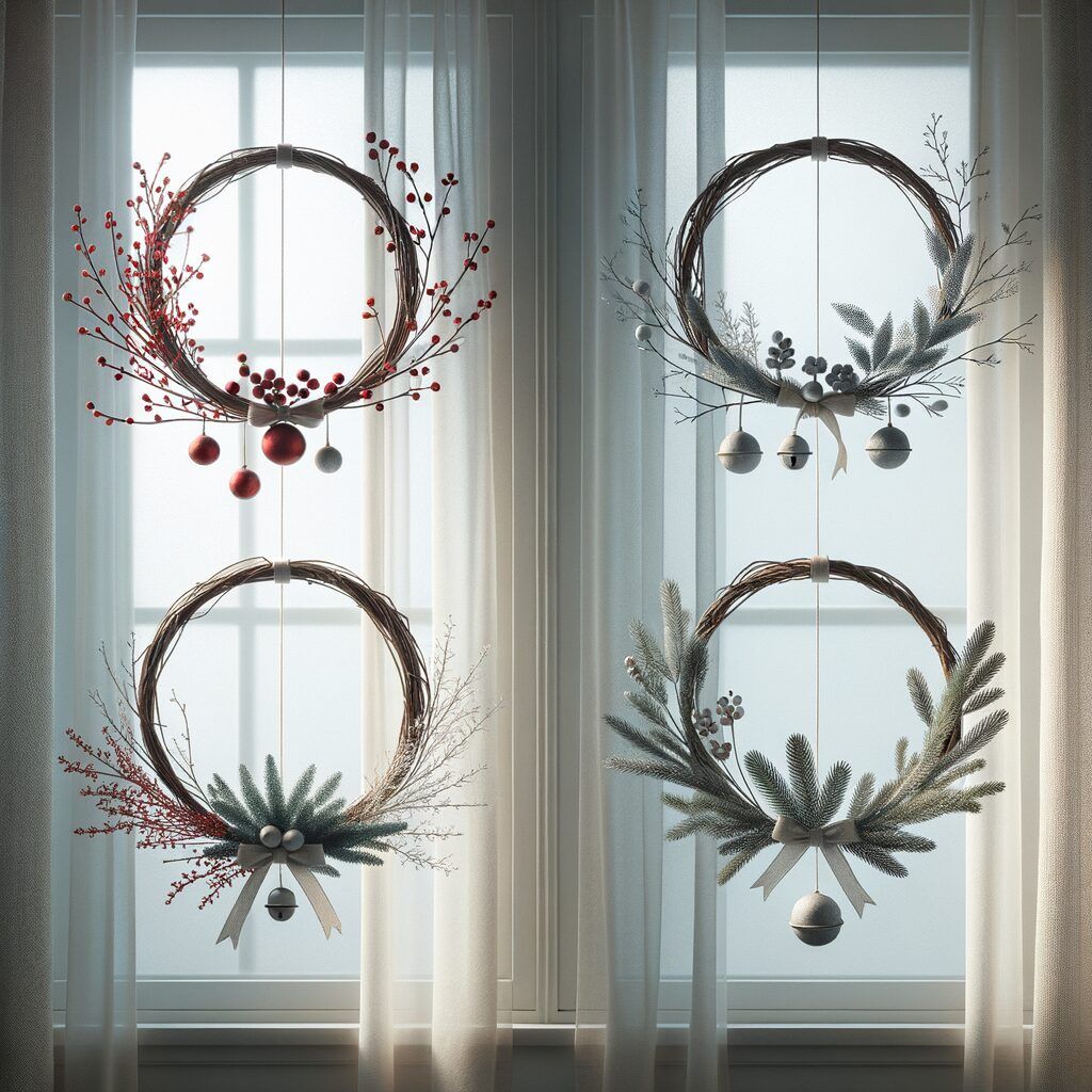 coronas navideñas para ventanas
