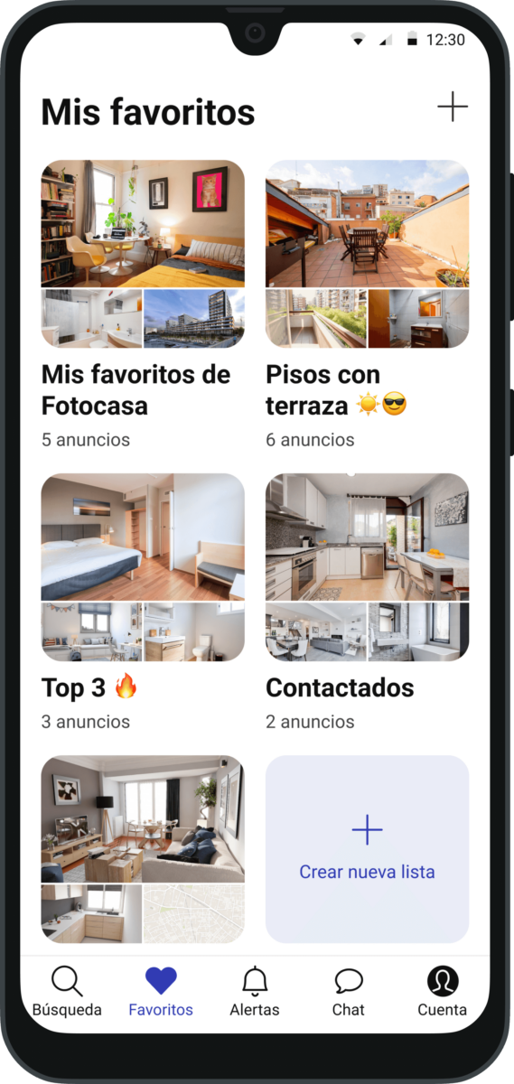 Listas de favoritos Fotocasa