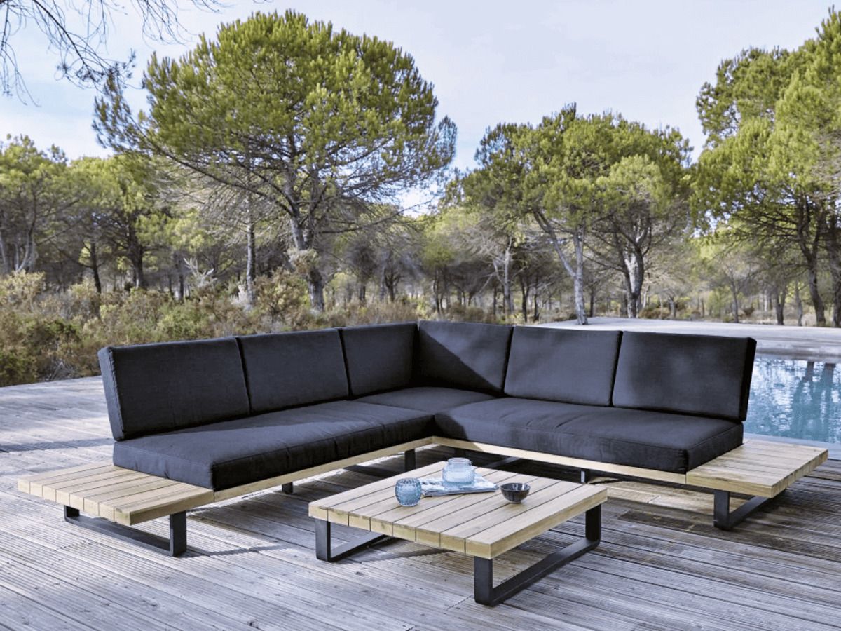sofa de exterior pallets para decorar terraza
