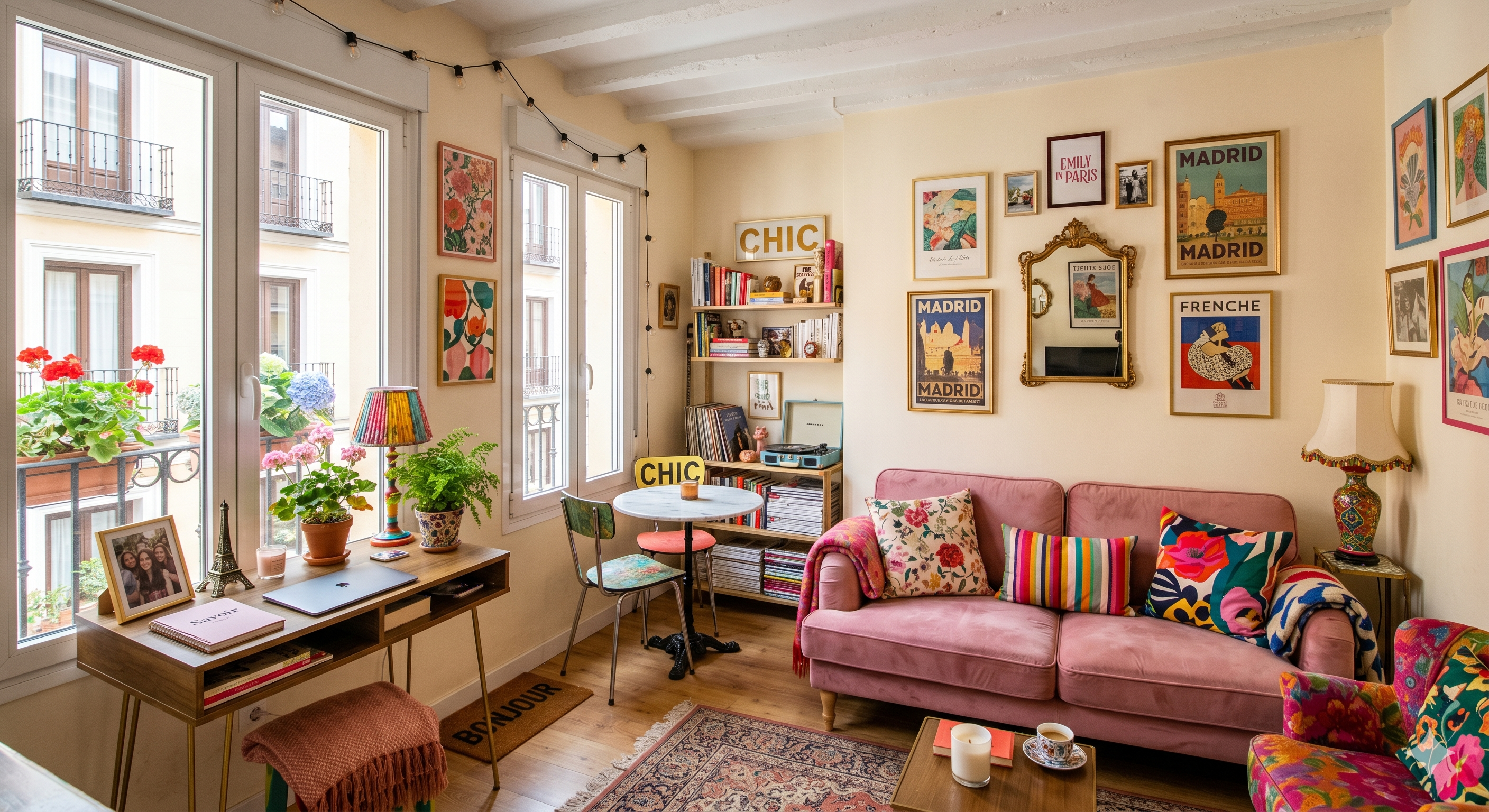 Piso decorado con la inspiración del estilo de Emily en Paris