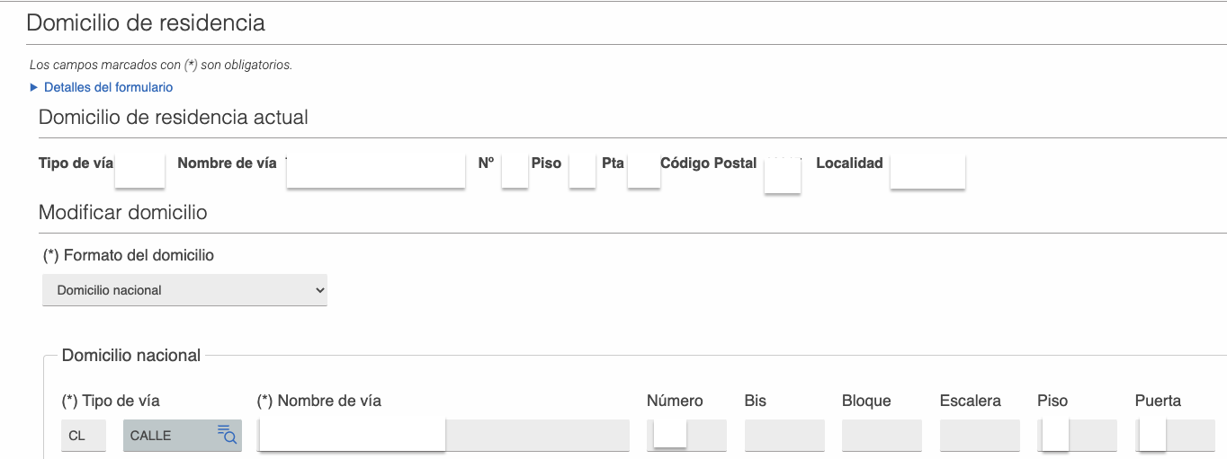 cambio de domicilio seguridad social