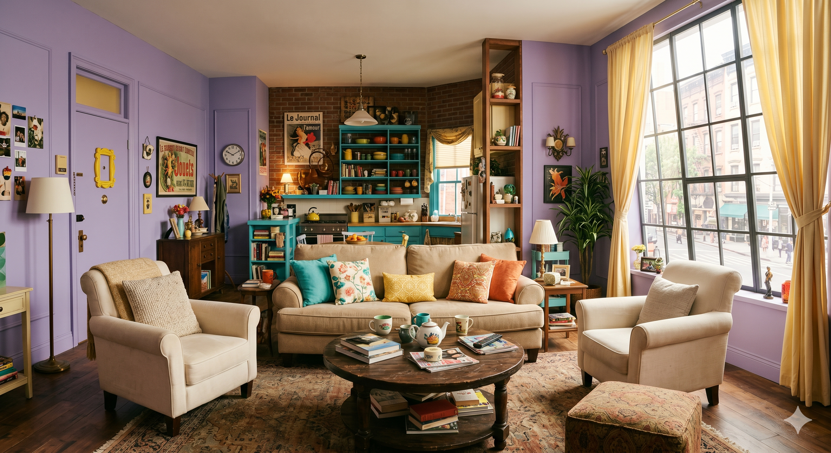 decorar tu casa como el salón de la serie friends