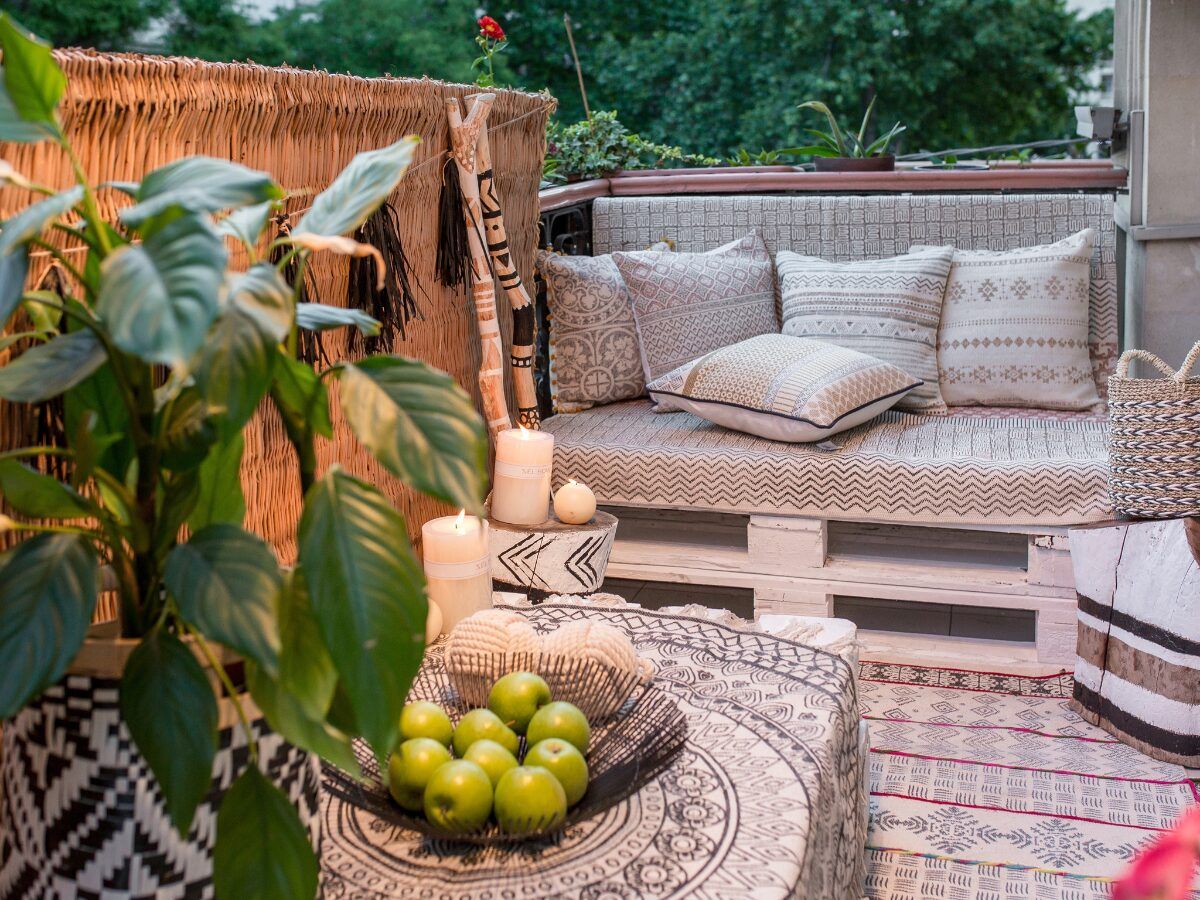 Decorar balcones pequeños con velas