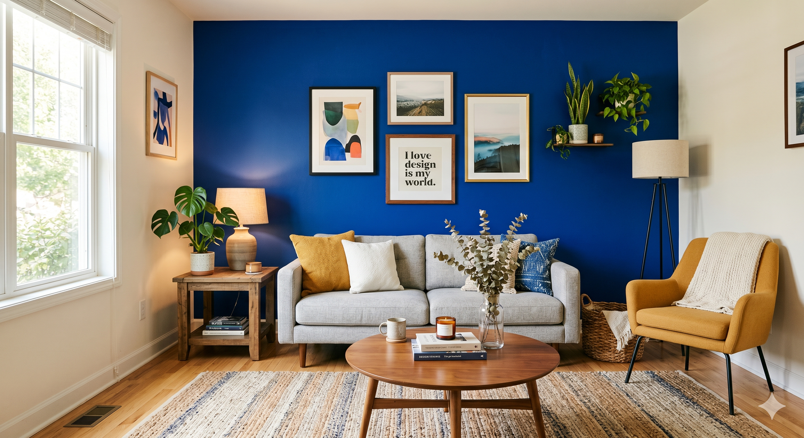 50 ideas de decoración baratas si acabas de mudarte a un nuevo piso - Fotocasa Life Pinta una pared de acento con un color llamativo