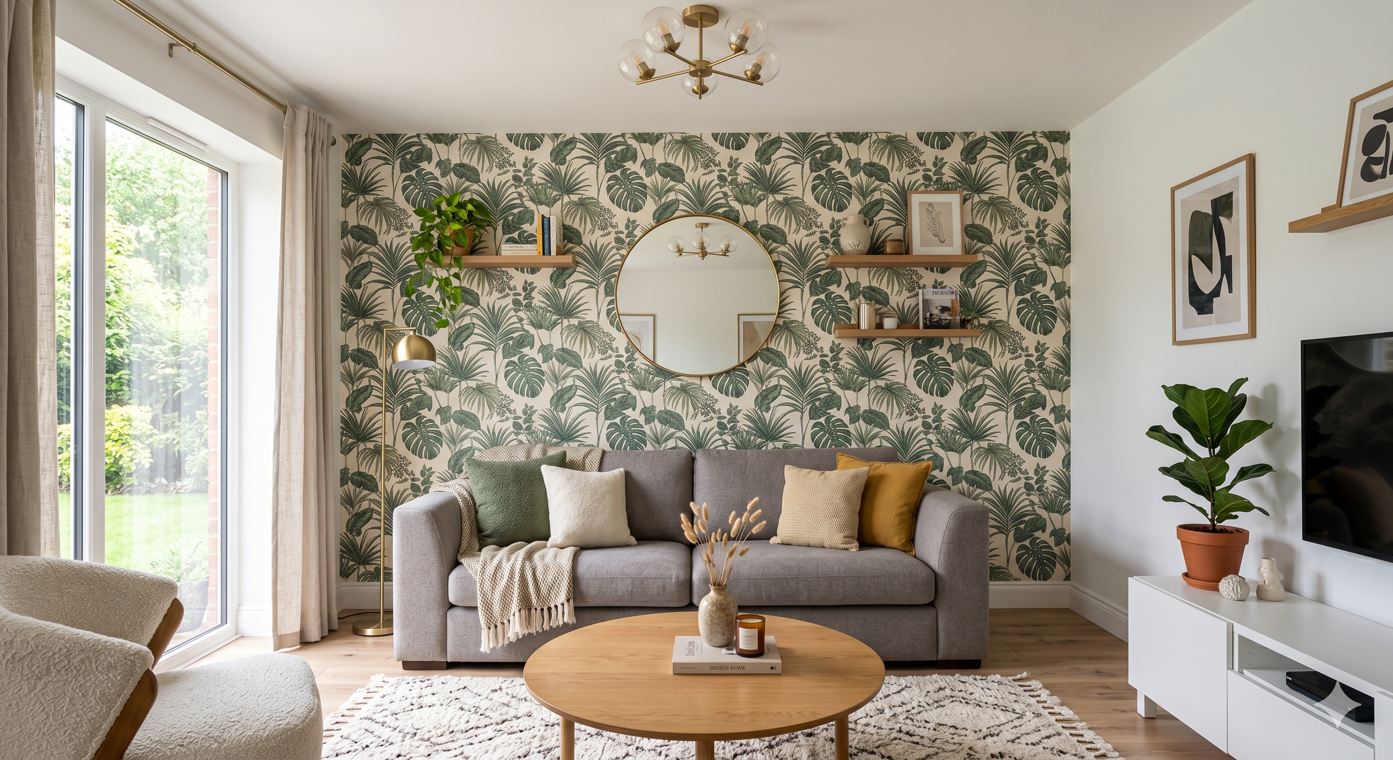 50 ideas de decoración baratas si acabas de mudarte a un nuevo piso - Fotocasa Life decorar una pared con papel pintado