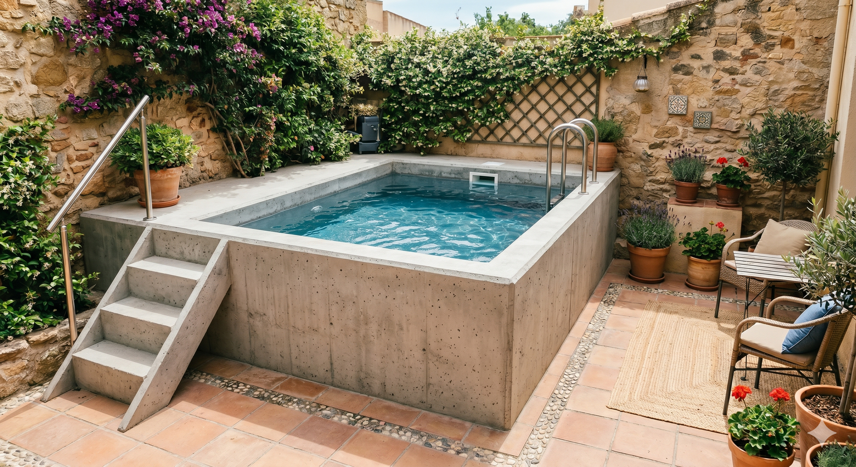 piscina elevada de obra