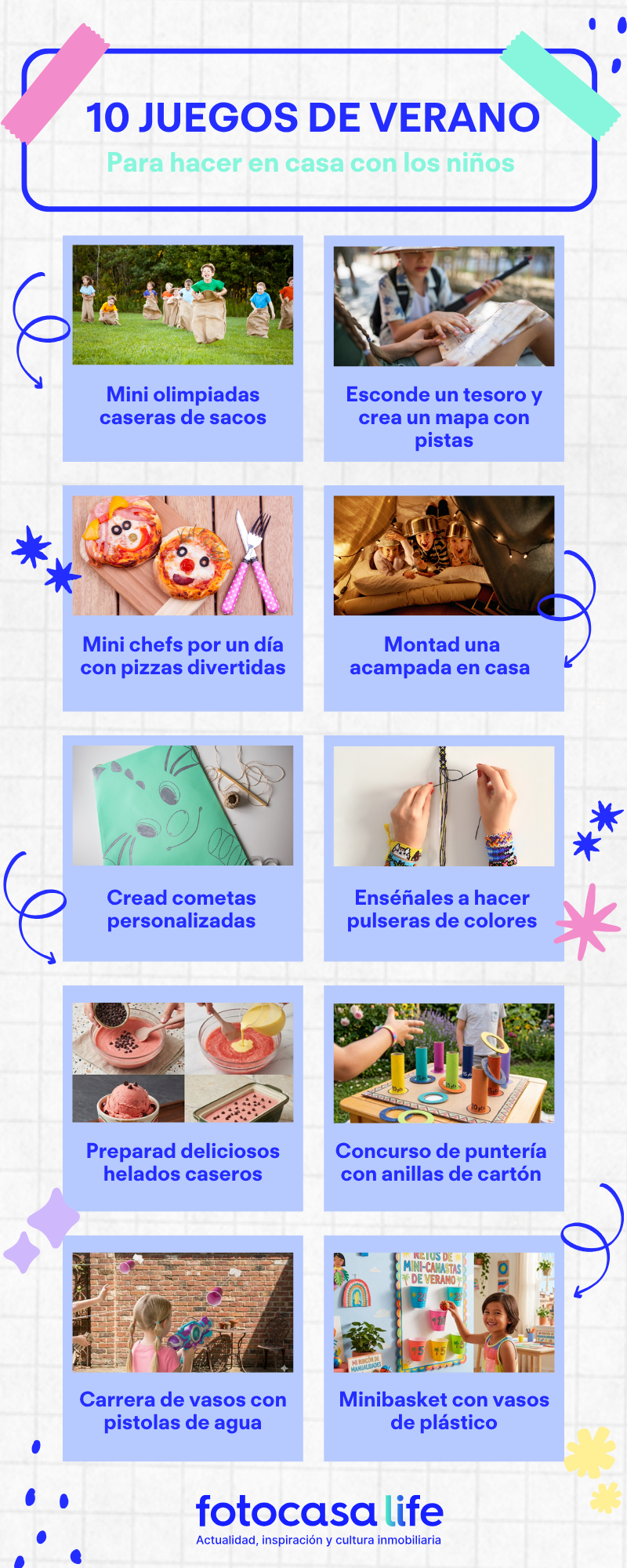 10 juegos de verano para hacer en casa con los niños