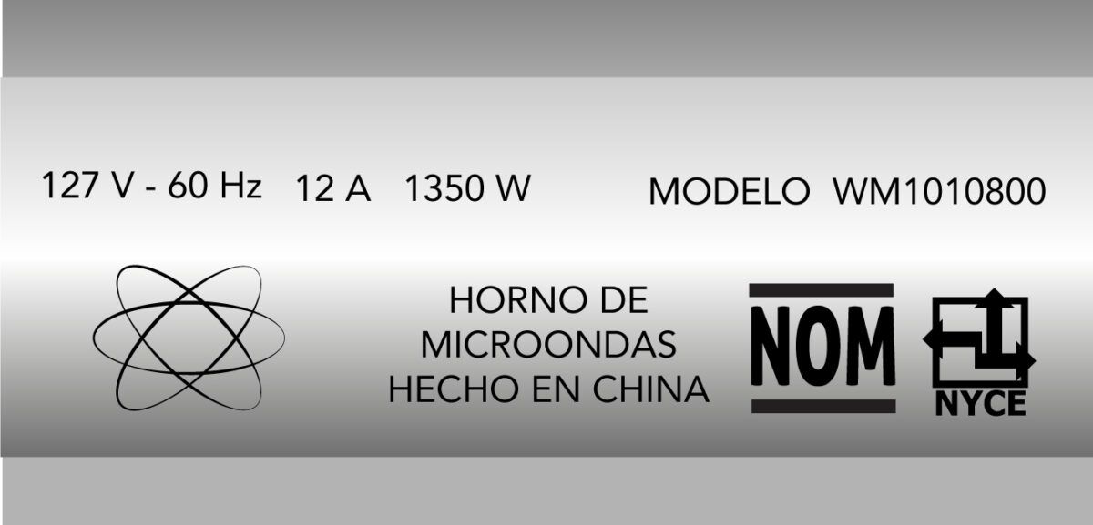 potencia de un microondas