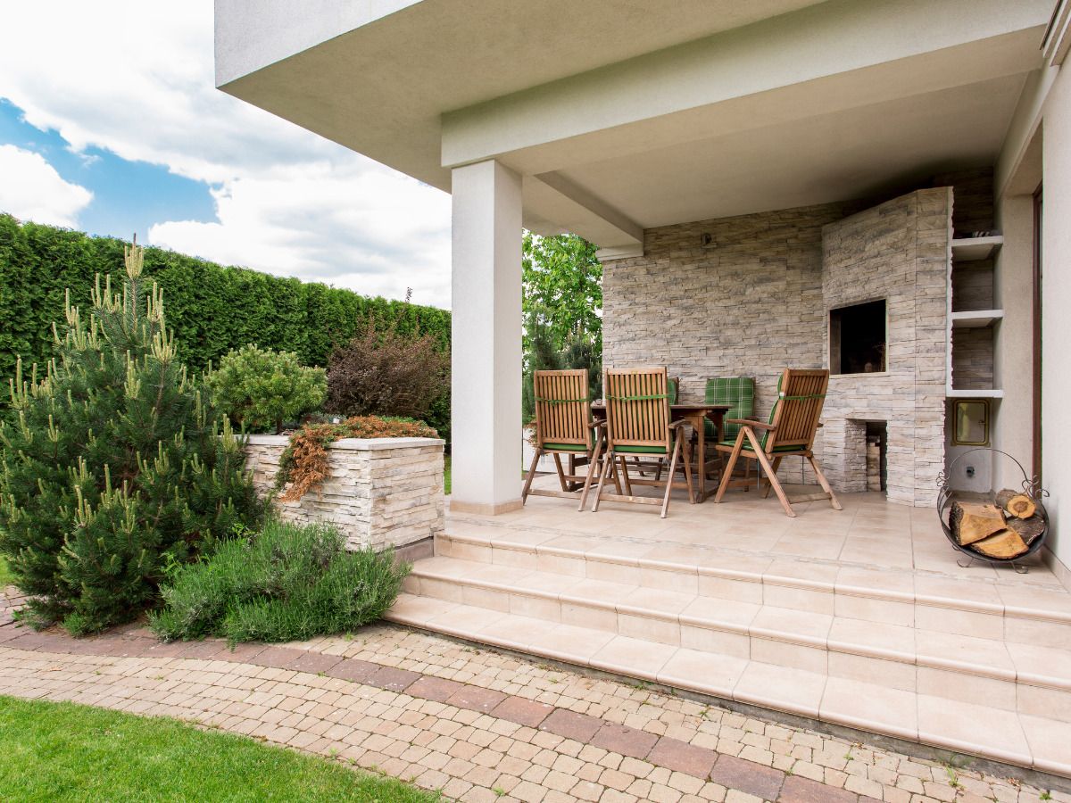 mobiliario de exterior para terraza en invierno