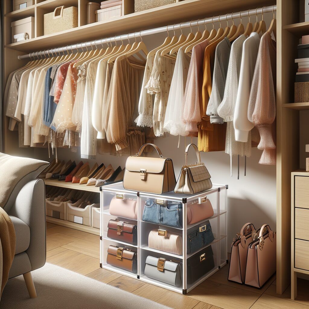 guardar bolsos al organizar armario