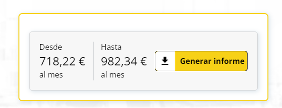 Ejemplo de rango de precios en el indice de referencia
