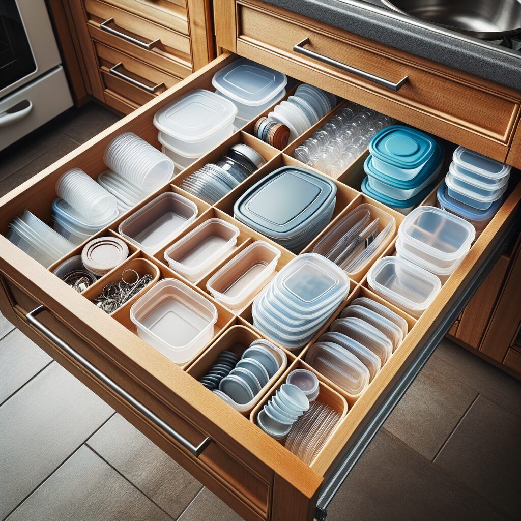 30 ideas baratas para tu cocina nueva que te encantarán - Fotocasa Life Un organizador de tuppers para nunca perder las tapas