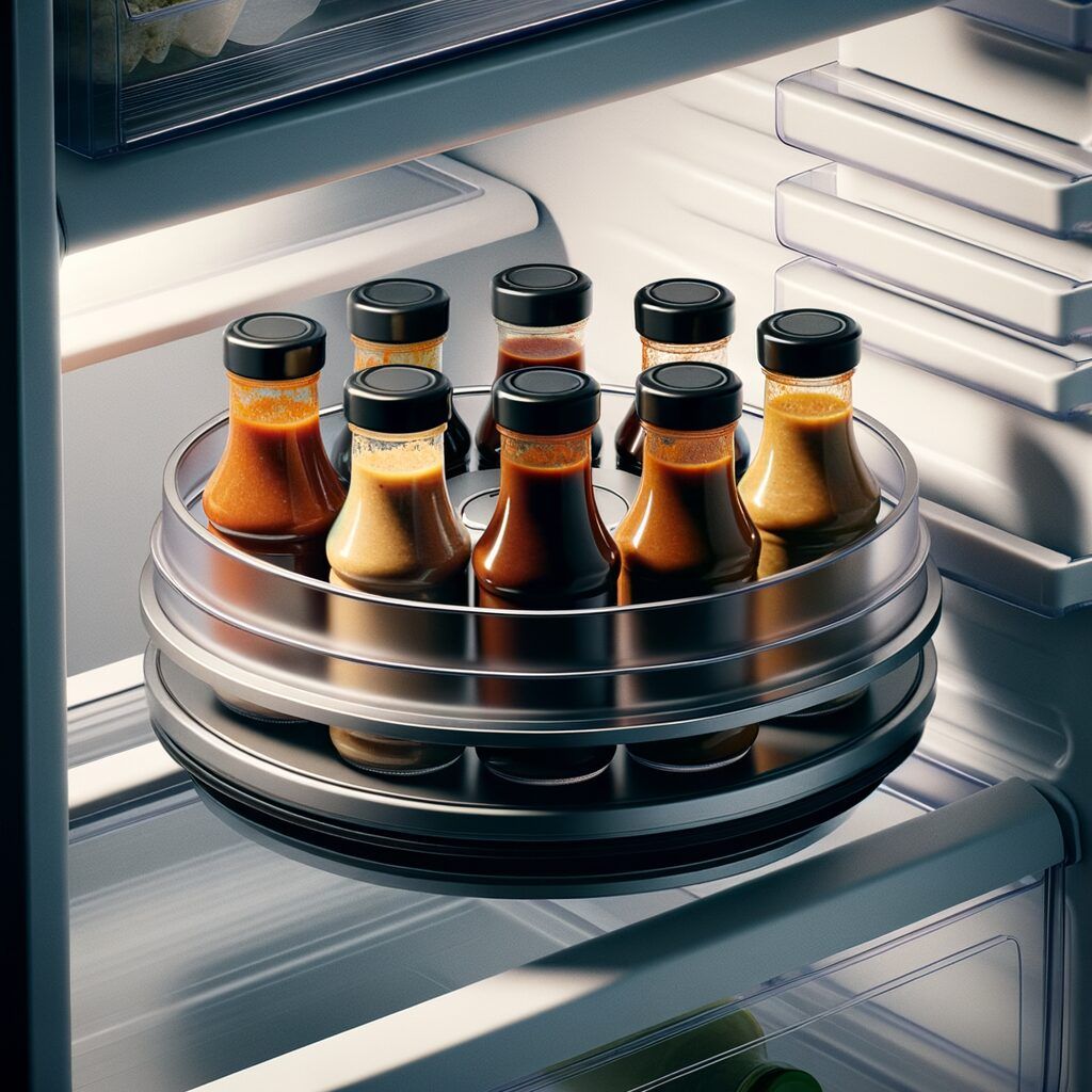 30 ideas baratas para tu cocina nueva que te encantarán - Fotocasa Life Soporte giratorio para guardar productos en la nevera