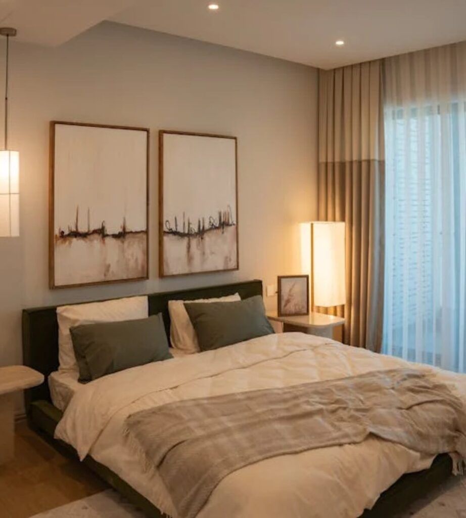 Cuadros simétricos para dormitorio