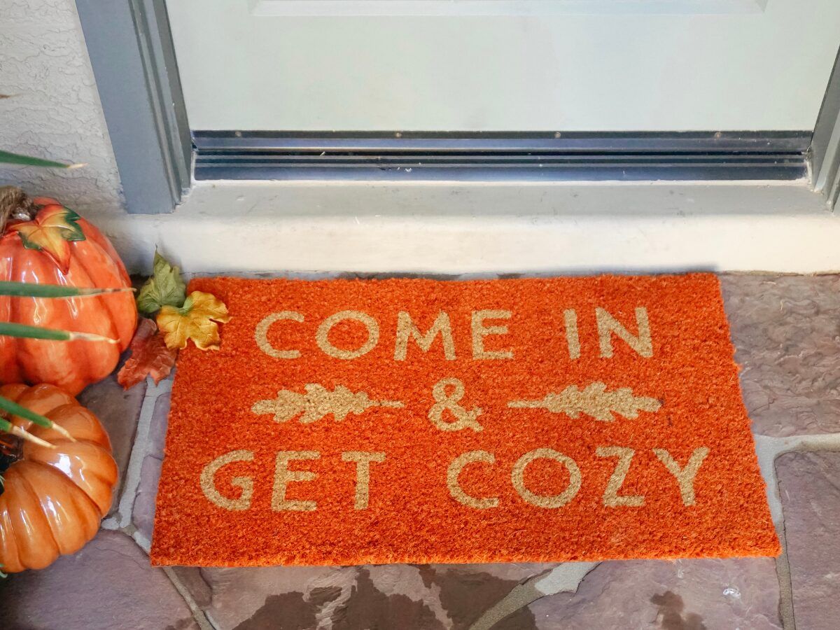 felpudo para decoración de otoño