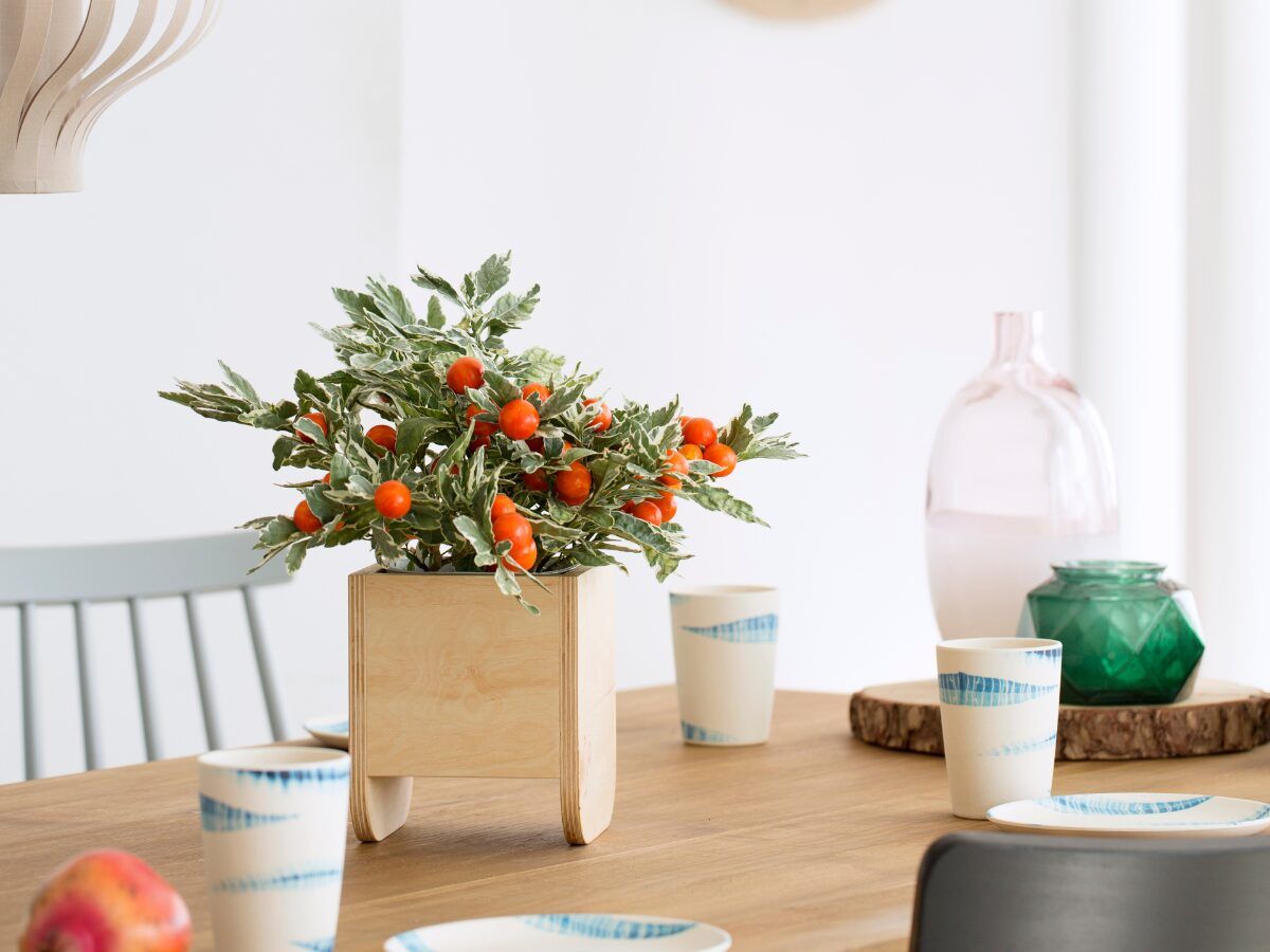 tiestos para decoración de otoño