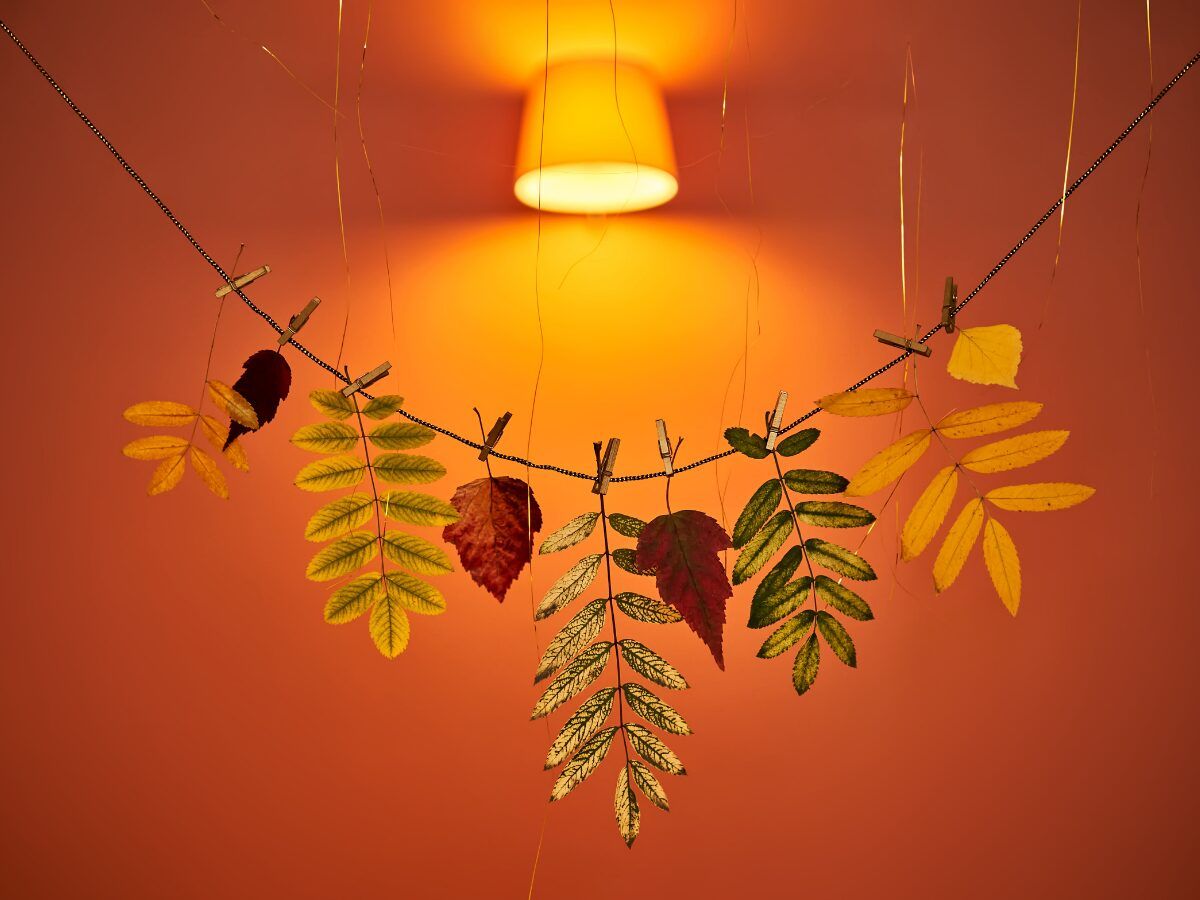 guirnalda para decoración de otoño