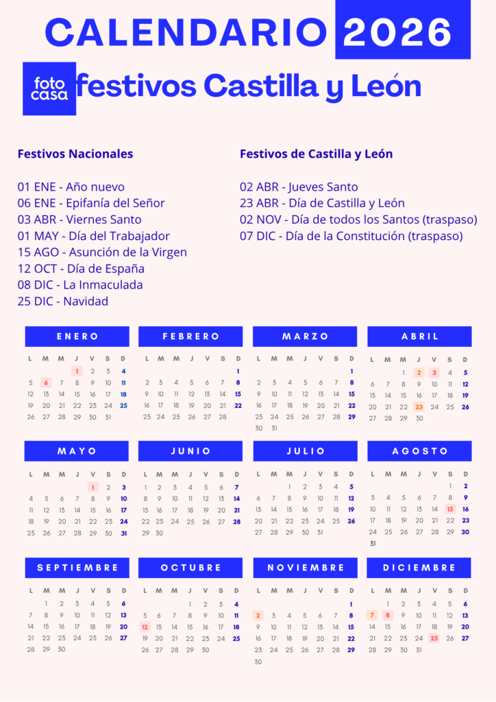 calendario laboral 2026 castilla leon