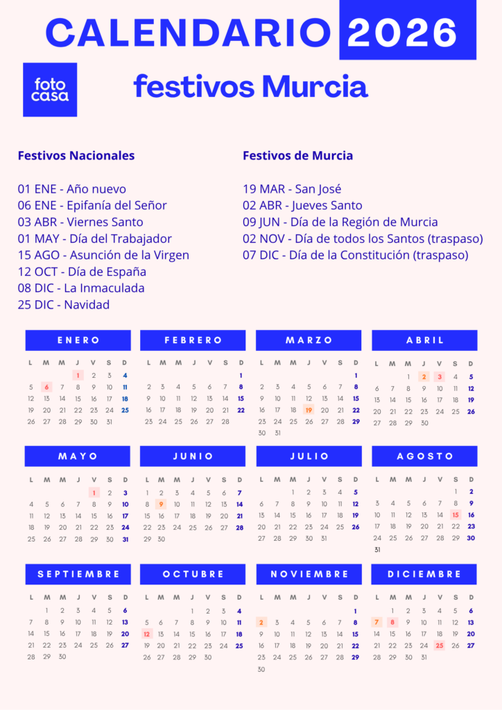 calendario laboral 2026 murcia