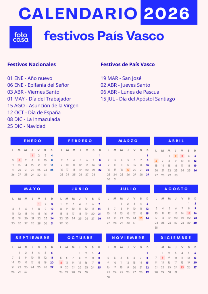 calendario laboral 2026 pais vasco