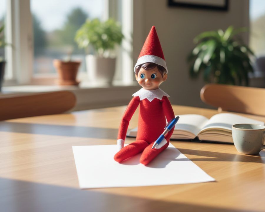 Elfo travieso nota de despedida