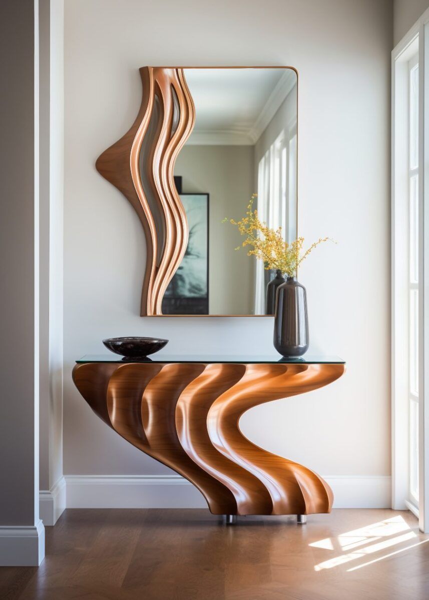 decoracion moderna en pasillos estrechos