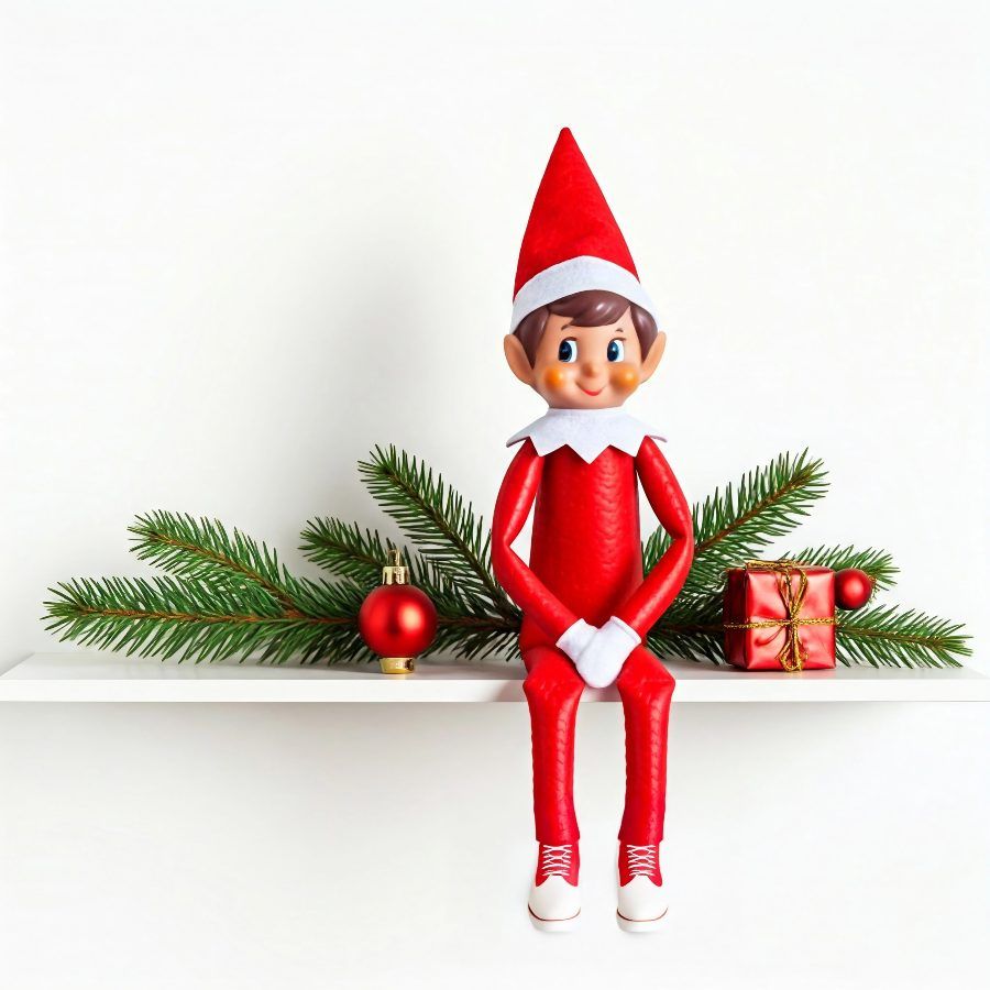 elfo travieso en la decoracion de navidad