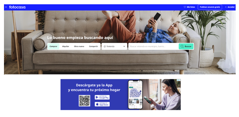 Nueva Home de Fotocasa