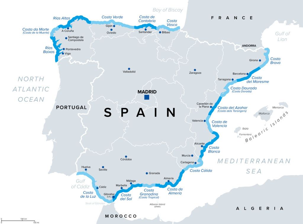 mapa costas españa