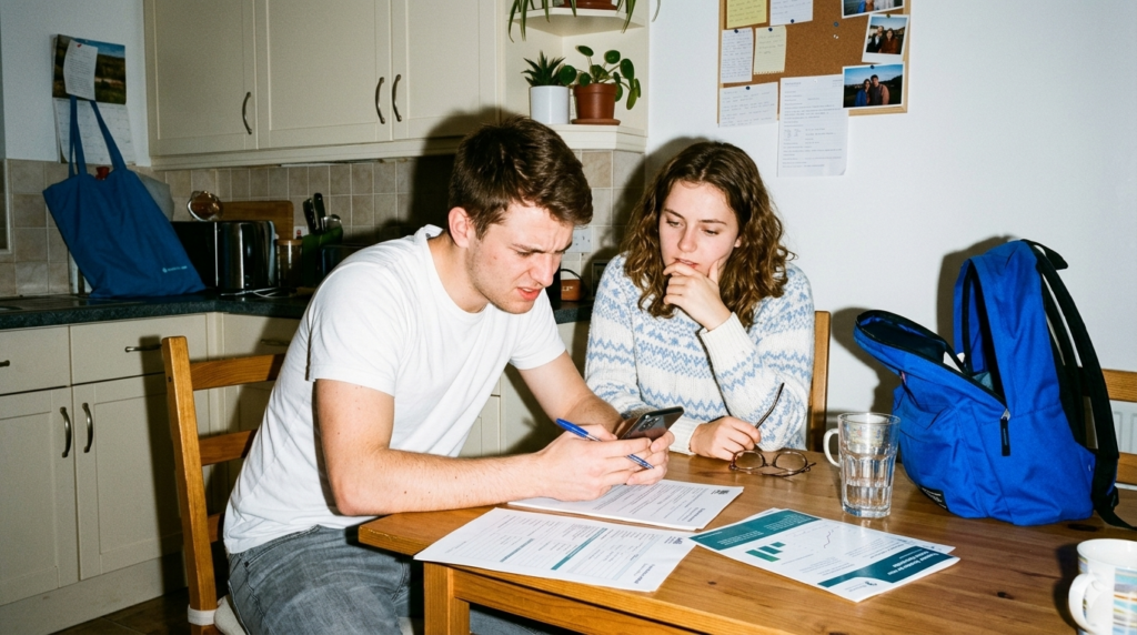 Jóvenes hacen cálculos sobre la vivienda que podrían comprar