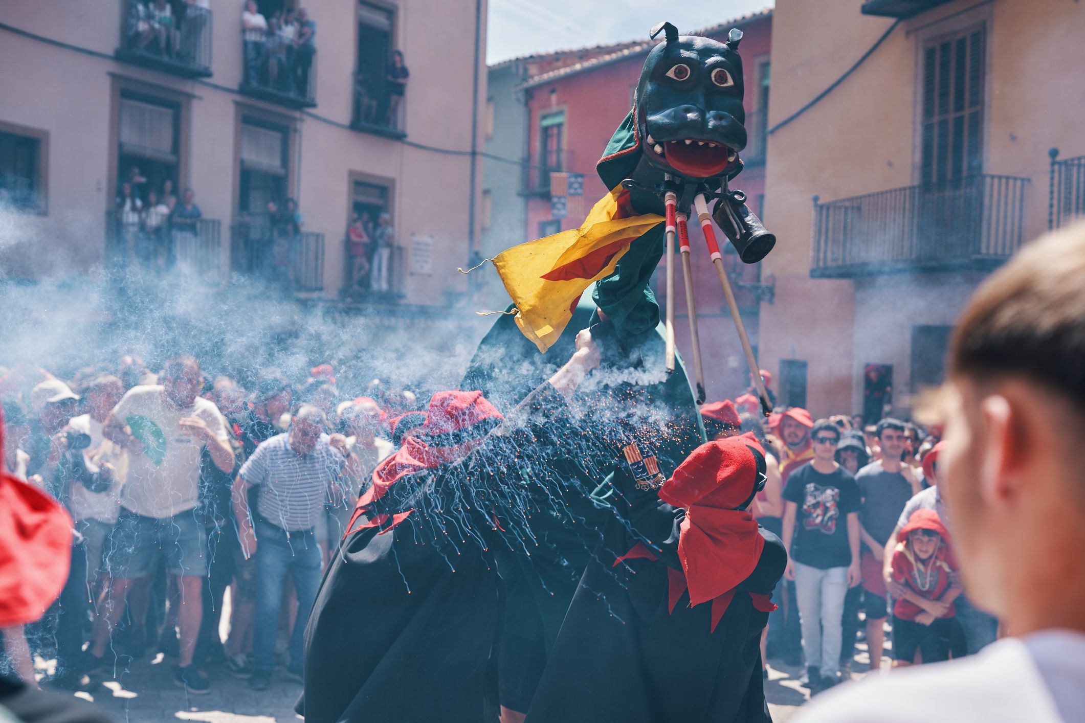 Figura tradicional de La Patum de Berga durante las fiestas del Corpus Christi 2026 en Cataluña