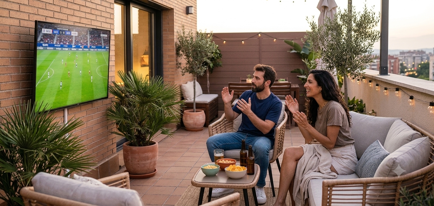 ¿Puede mi vecino poner la televisión en la terraza para ver el Mundial? Esto es lo que dice la ley en España