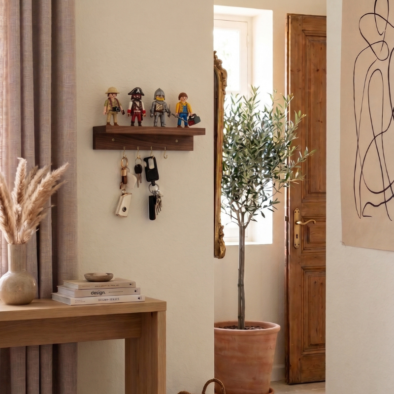 15 ideas de manualidades que puedes hacer en una tarde para personalizar tu casa - Fotocasa Life un llavero personalizado con legos para quienes viven en casa