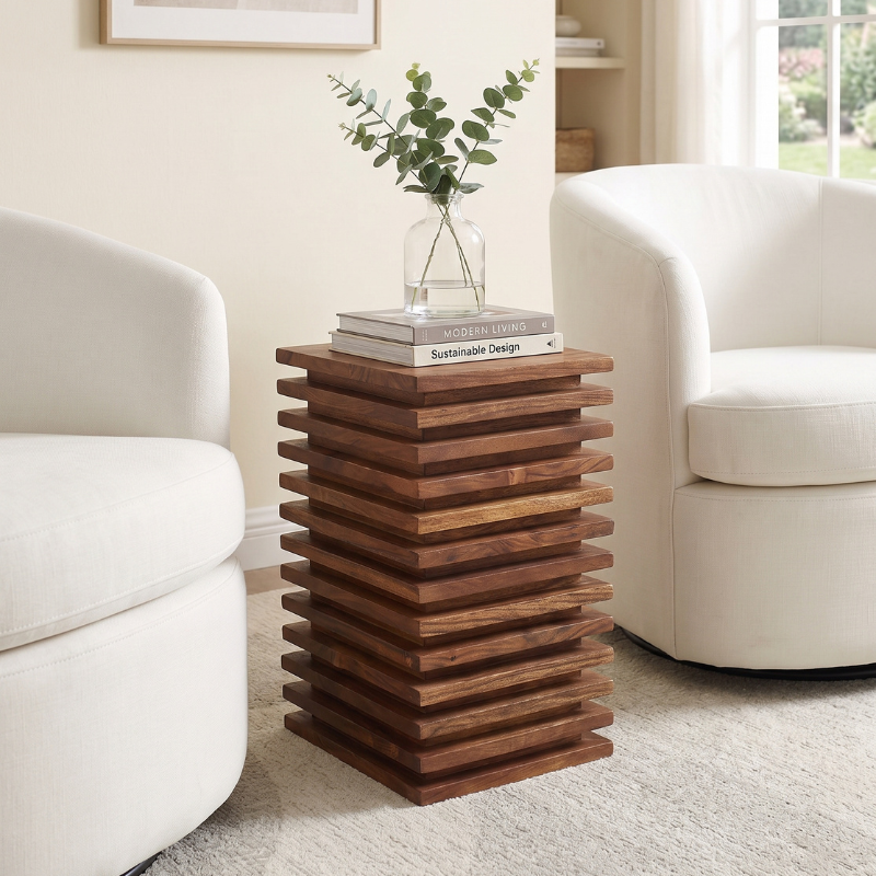 15 ideas de manualidades que puedes hacer en una tarde para personalizar tu casa - Fotocasa Life una mesa auxiliar creada con tablas de madera de cocina