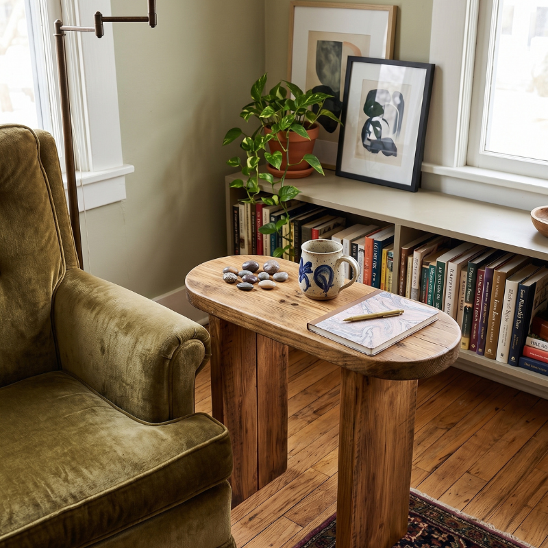 15 ideas de manualidades que puedes hacer en una tarde para personalizar tu casa - Fotocasa Life una mesa auxiliar creada con una bandeja