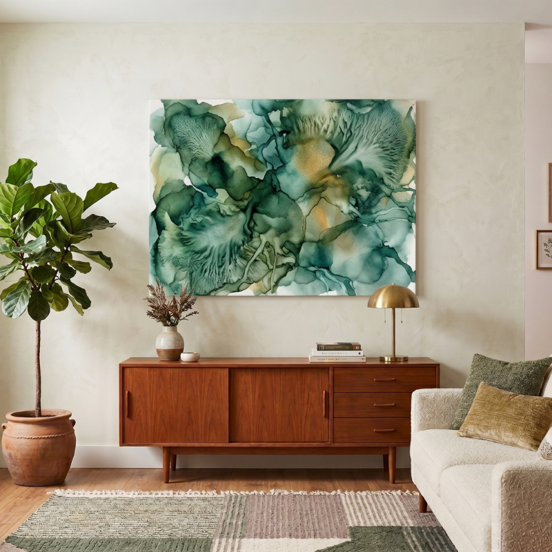 15 ideas de manualidades que puedes hacer en una tarde para personalizar tu casa - Fotocasa Life cuadro diy creado con acuarelas