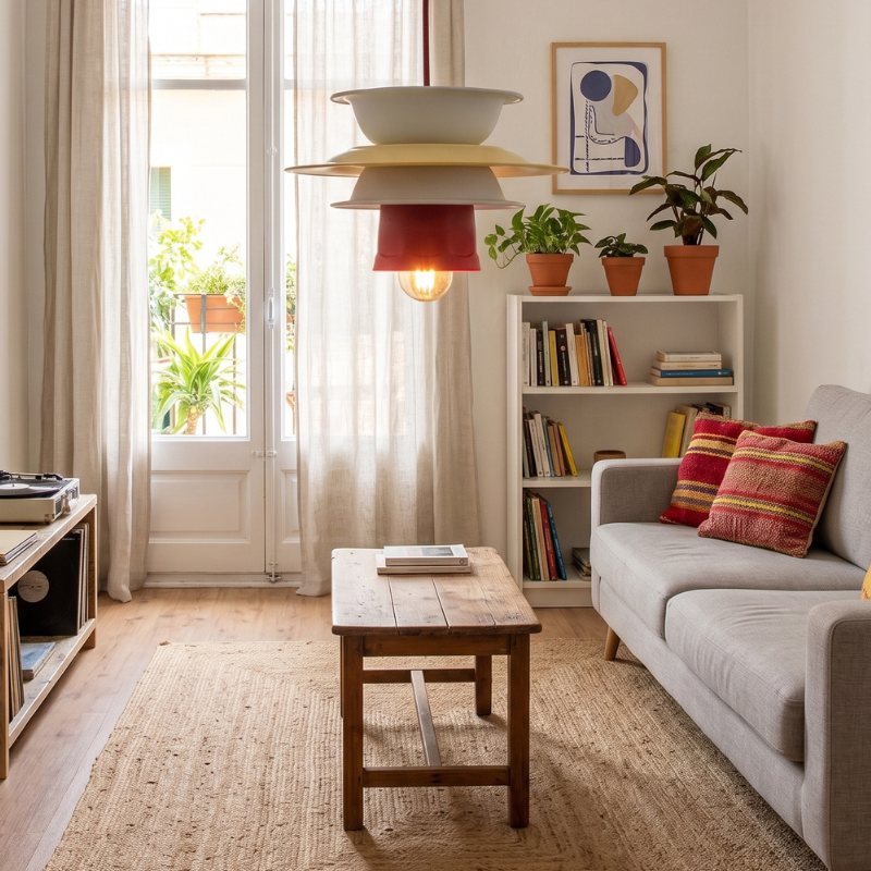 15 ideas de manualidades que puedes hacer en una tarde para personalizar tu casa - Fotocasa Life lampara diy creada con platos y cuencos