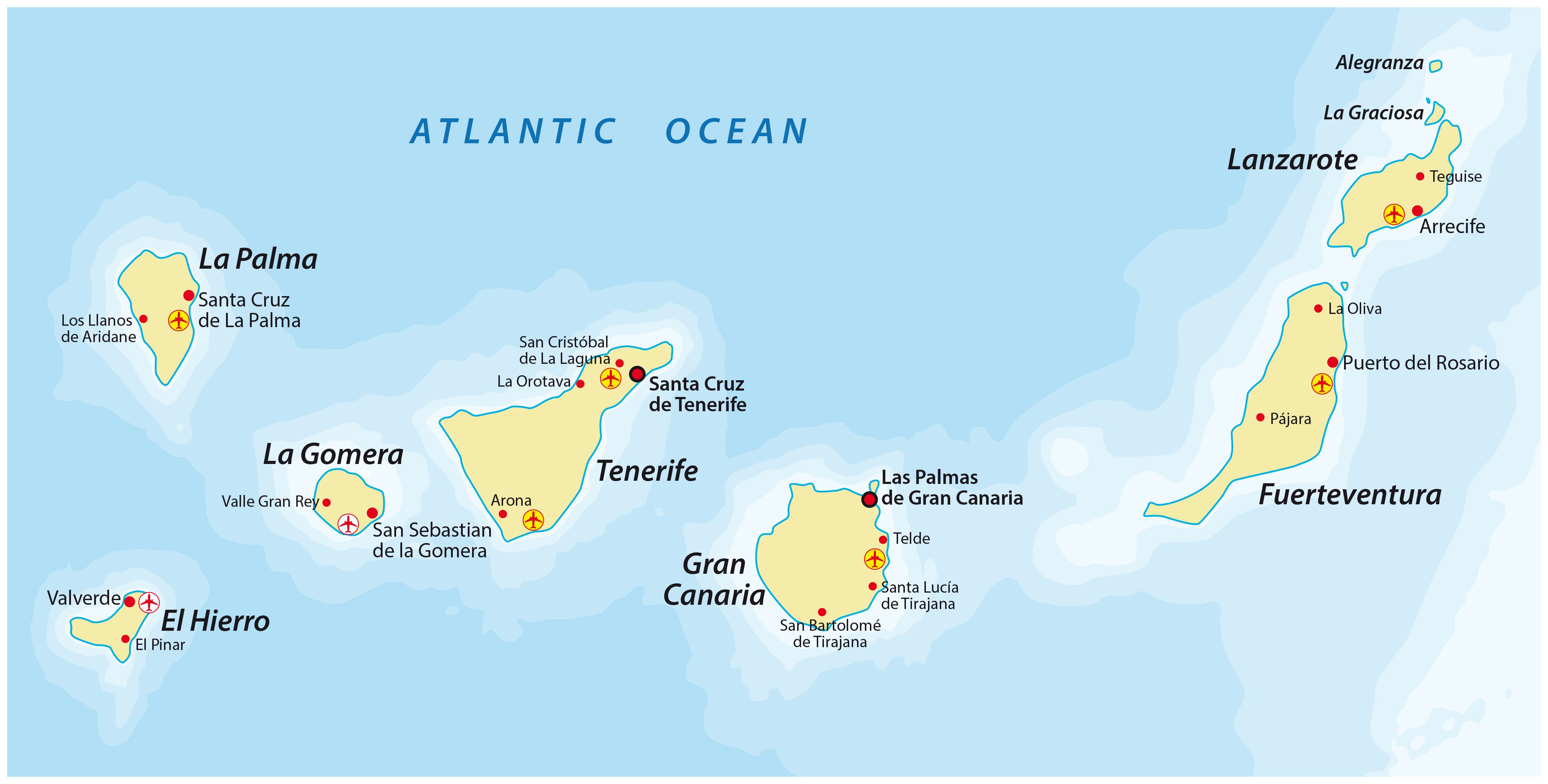 Mapa de las islas Canarias - Getty Images